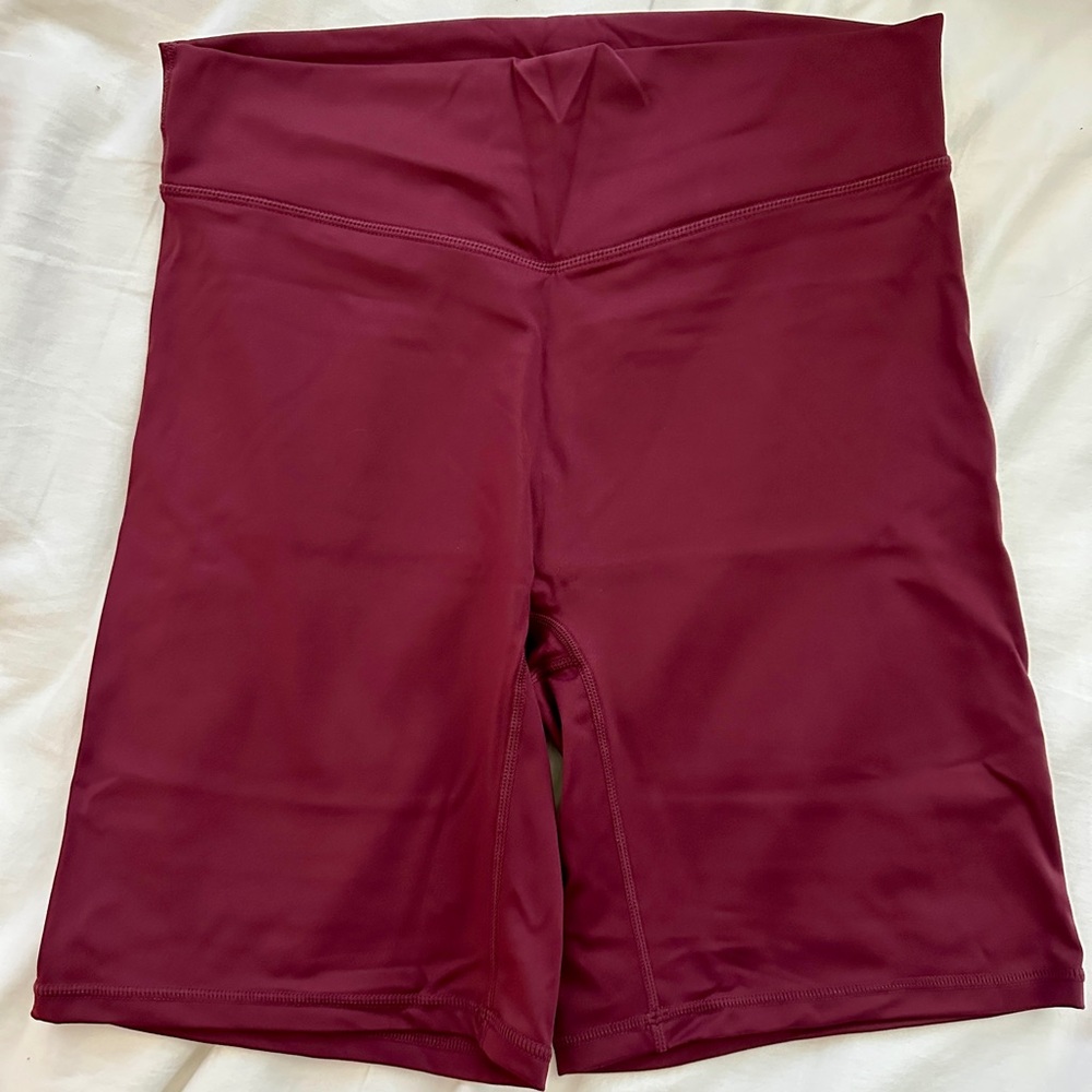 Women's Maroon Bike Shorts